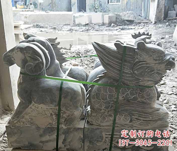 泰州12生肖动物石雕