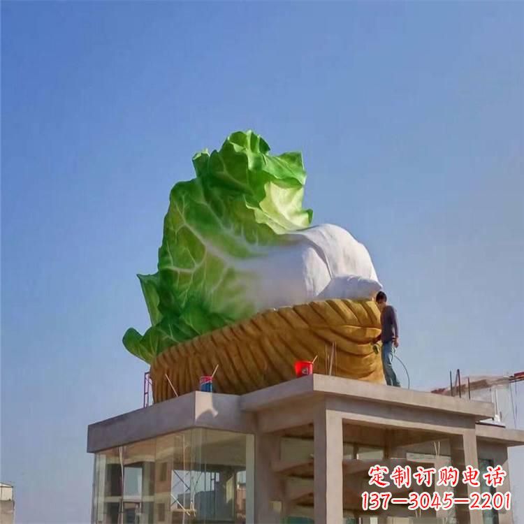 泰州玻璃钢白菜雕塑
