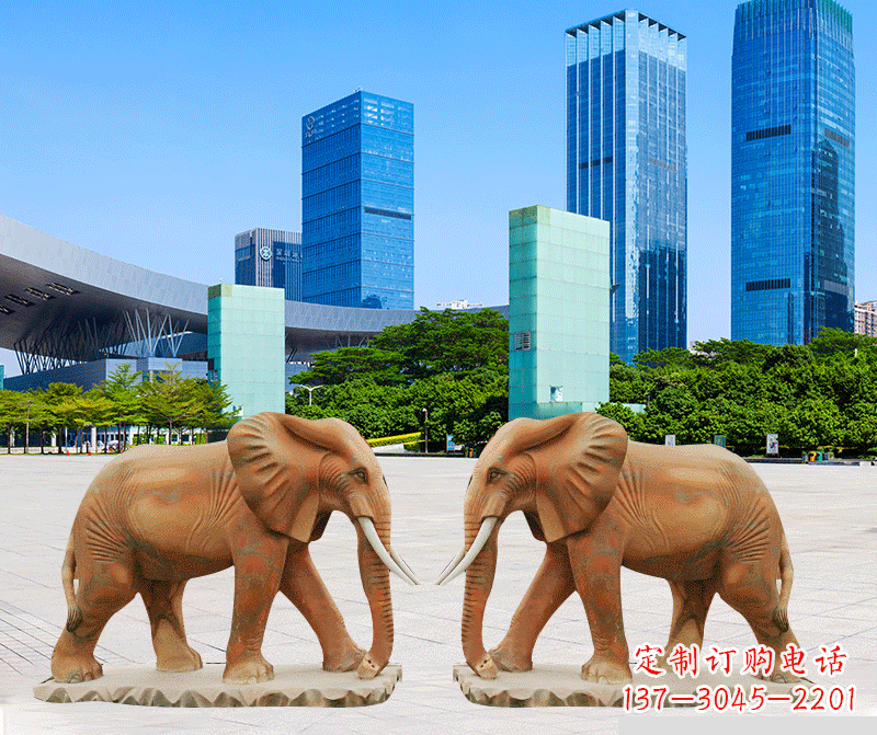 泰州精美大象雕塑