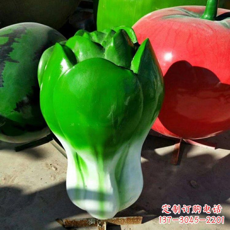泰州新鲜收获白菜雕塑把握幸福