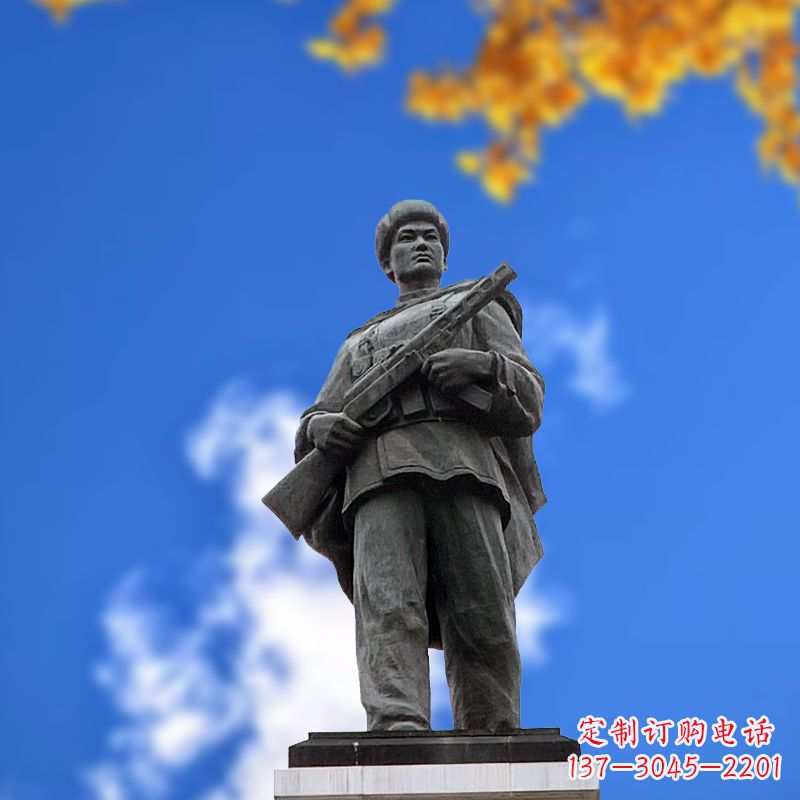 泰州中国著名抗战英雄人物邱少云石雕塑像