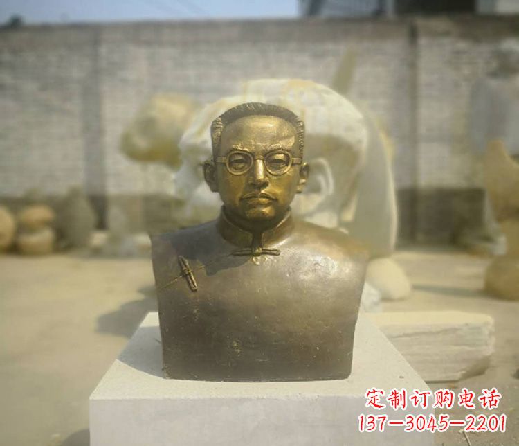 泰州爱国者陶行知胸像铜雕
