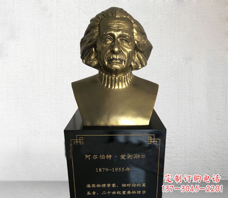 泰州爱因斯坦胸像铜雕