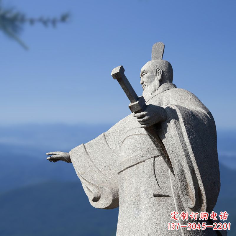泰州秦始皇石雕像展现绝代霸气