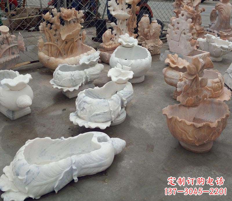 泰州白菜水盆景观石雕