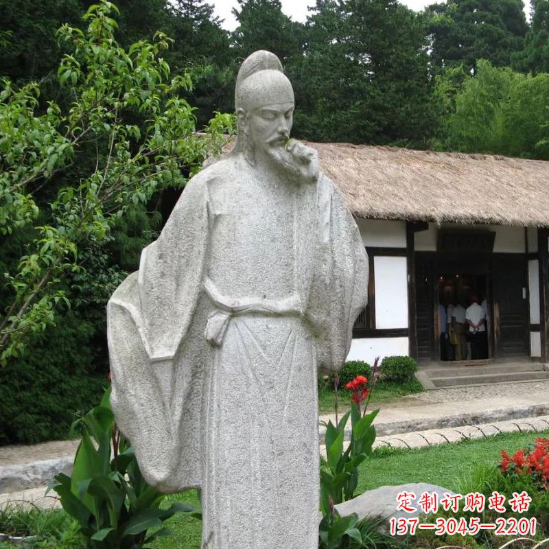 泰州白居易石雕塑像传承中国古代文化精髓