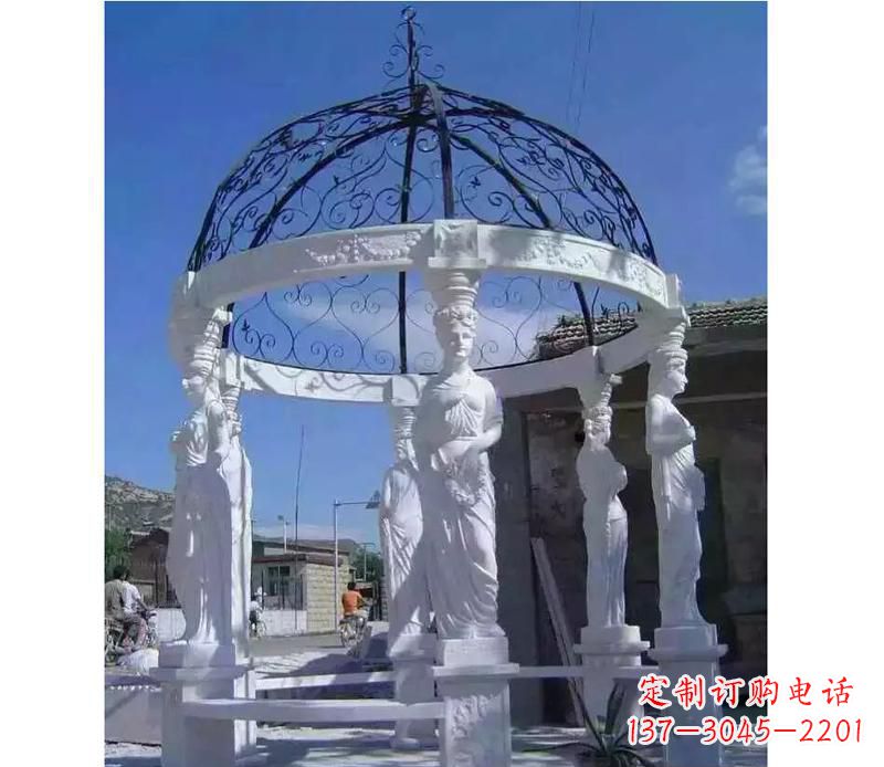 泰州白色欧式石头凉亭