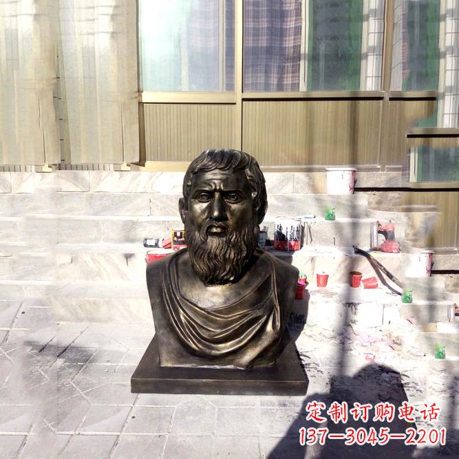 泰州柏拉图仿铜头像系列以玻璃钢雕刻出世界名人的传奇