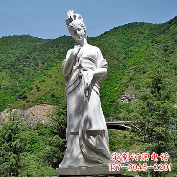 泰州褒姒汉白玉石雕像-中国古代(西周时期)美女雕塑