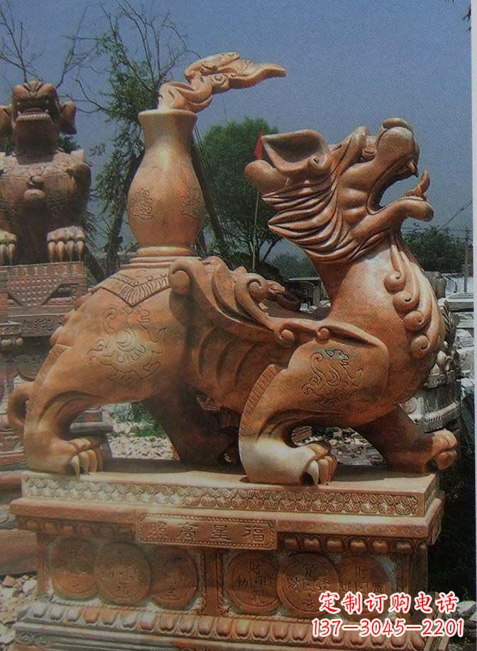 泰州古典麒麟大理石雕塑