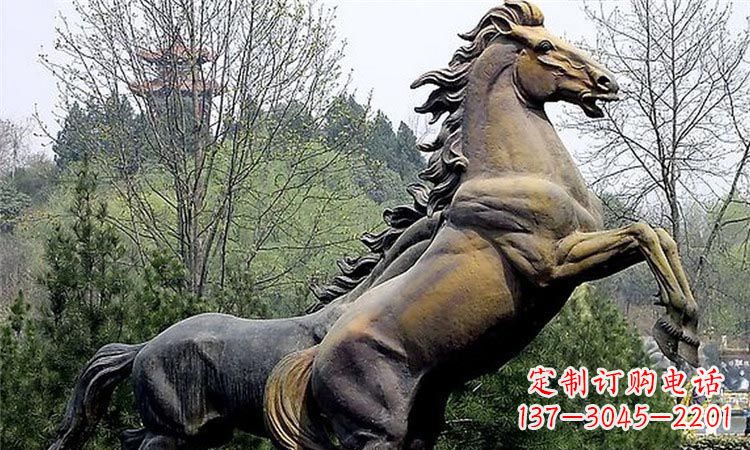 泰州奔跑的马街边动物铜雕