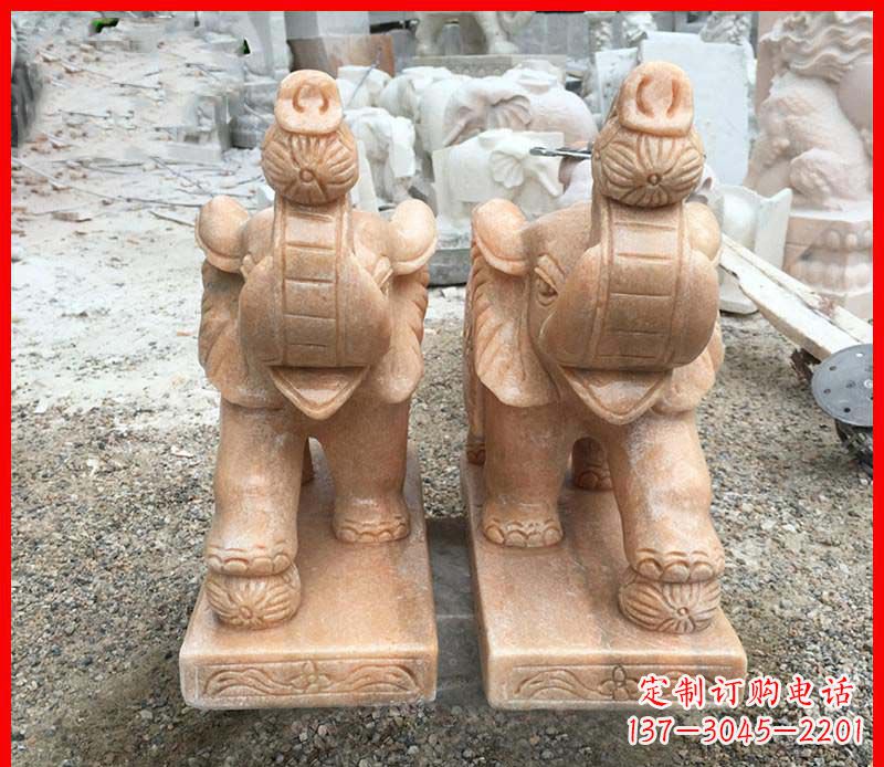 泰州小象石雕创意礼品传递爱与温暖