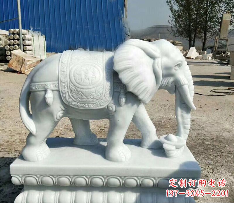 泰州大象汉白玉吊坠
