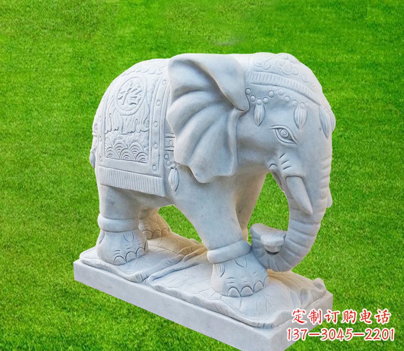 泰州雕刻精美大象石雕