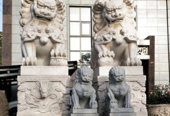 泰州石狮子雕塑——守护家园的看门神