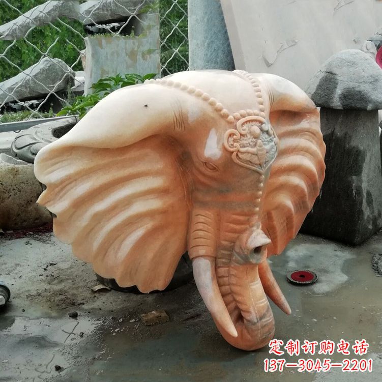 泰州精美大象头雕塑