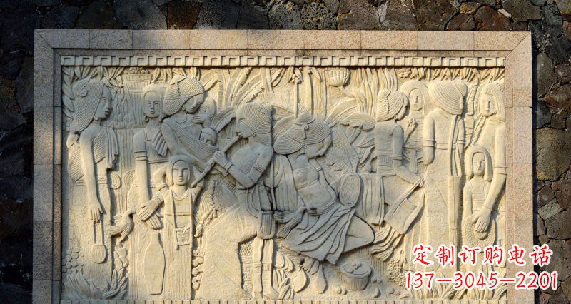 泰州女人之石抽象浮雕壁画