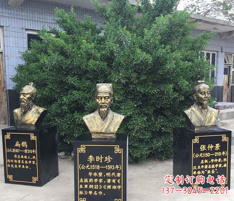 泰州扁鹊李时珍张仲景胸像古代人物铜雕