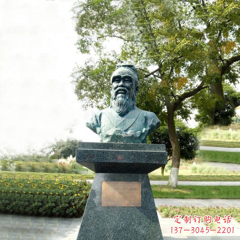 泰州扁鹊石雕头像中国古代医学传奇