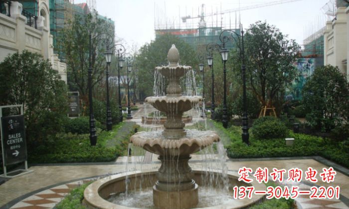 泰州别墅景观大型喷泉石雕 (2)