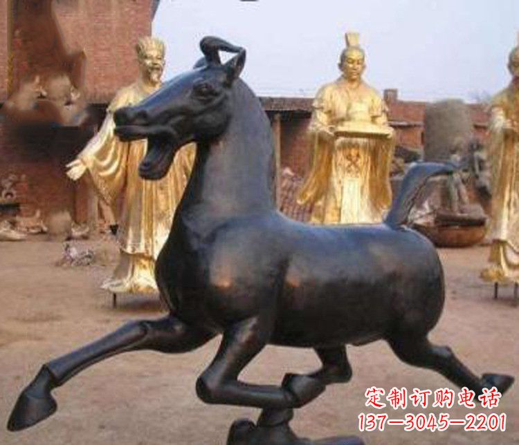 泰州别墅景观动物马铜雕塑_1