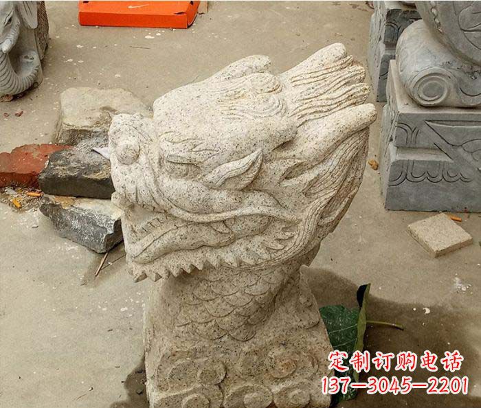泰州别墅景观龙头喷泉石雕