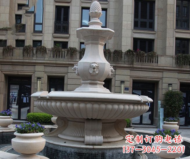 泰州别墅景观石雕大理石喷泉