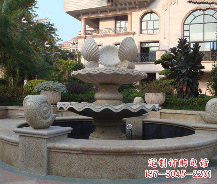 泰州别墅景观蜗牛喷泉石雕
