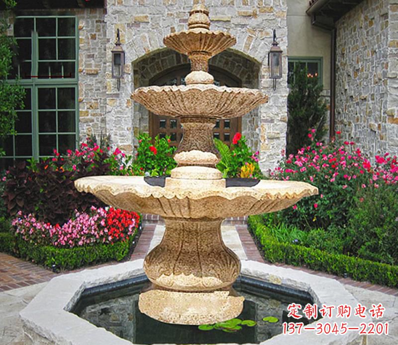 泰州别墅石雕喷泉 (2)