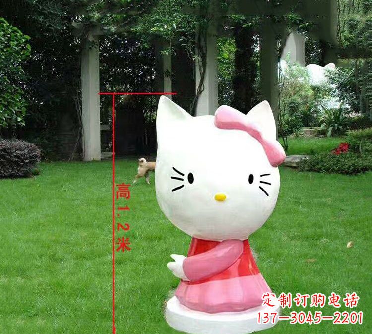 泰州玻璃钢HelloKitty卡通动物雕塑