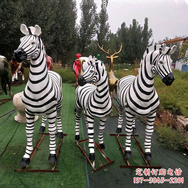 泰州玻璃钢斑马仿真雕塑