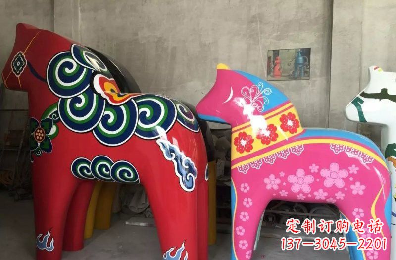 泰州新颖独角兽彩绘玻璃钢装饰品