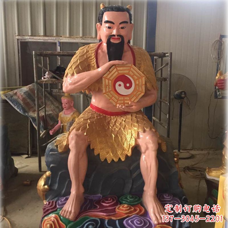 泰州伏羲玻璃钢彩绘神像