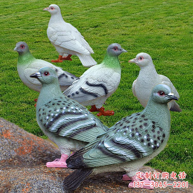 泰州玻璃钢和平鸽雕塑象征和平与自由