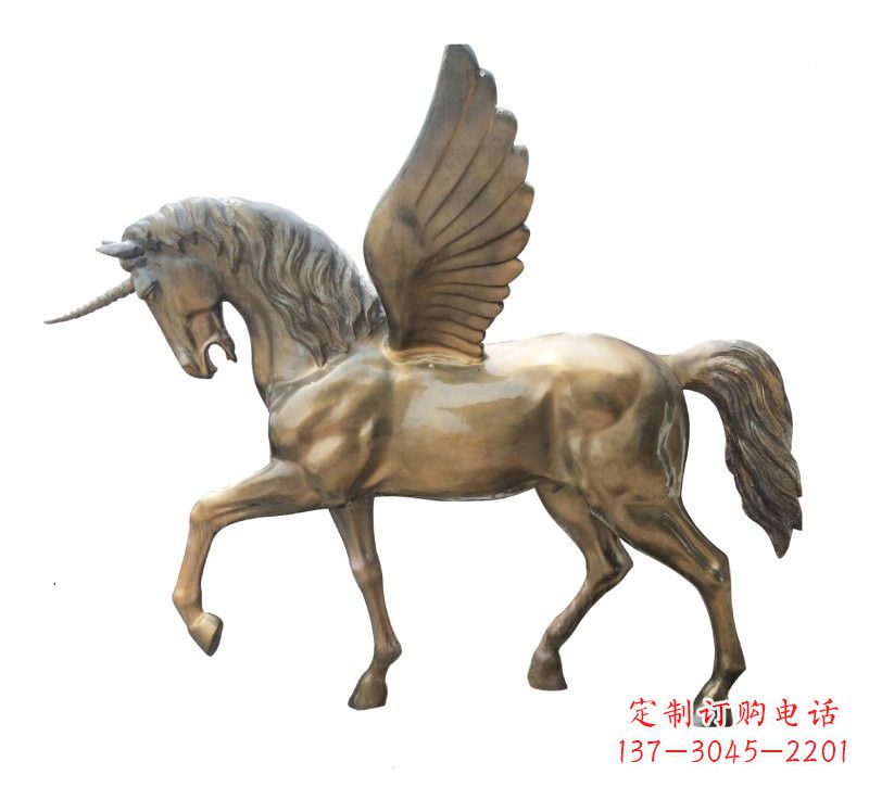 泰州玻璃钢独角兽飞马雕塑
