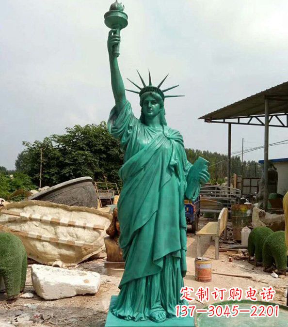 泰州玻璃钢仿青铜自由女神像的雕塑