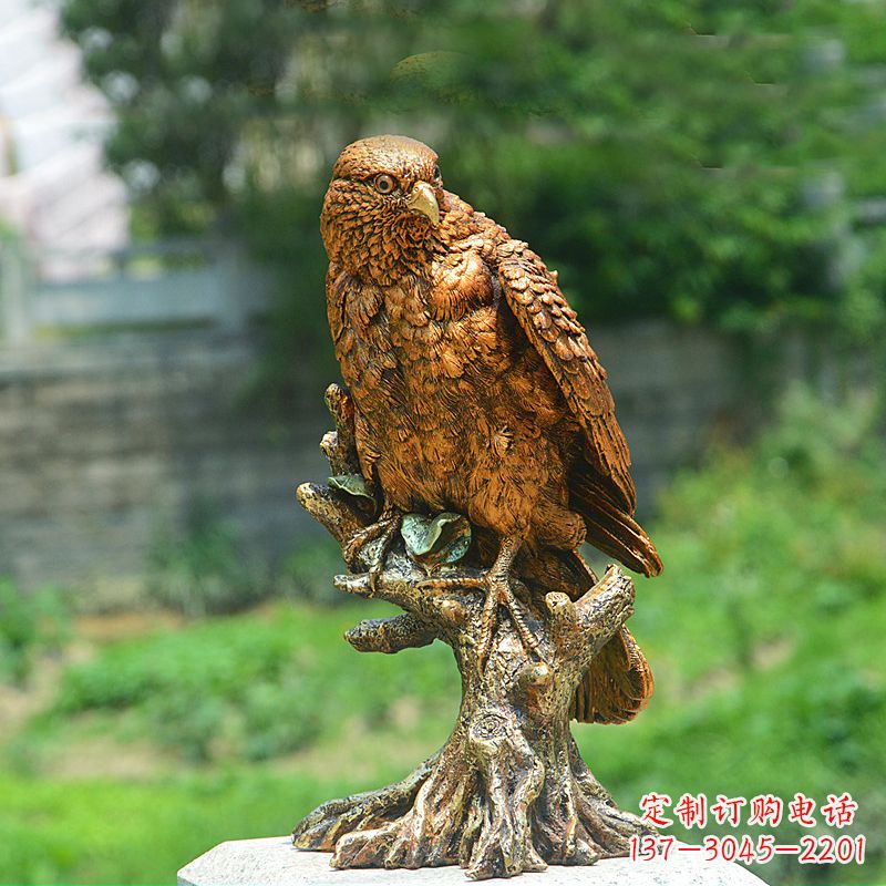 泰州玻璃钢仿铜老鹰雕塑
