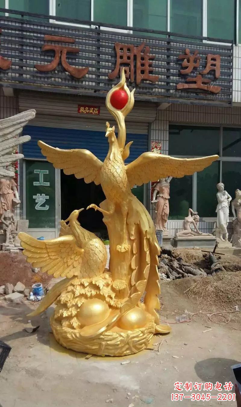 泰州玻璃钢雕刻的凤凰之美