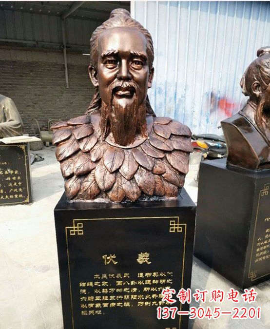 泰州玻璃钢雕刻伏羲头像