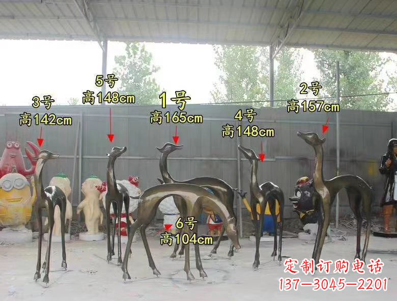 泰州玻璃钢仿铜小鹿雕塑精美绝伦