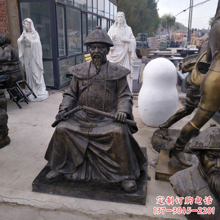 泰州玻璃钢林则徐雕塑