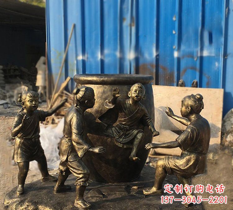 泰州司马光雕塑以玻璃钢仿铜创作