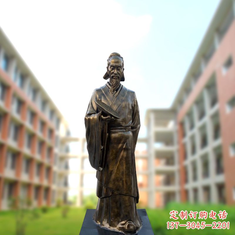 泰州祖冲之雕像——传承校园历史的象征