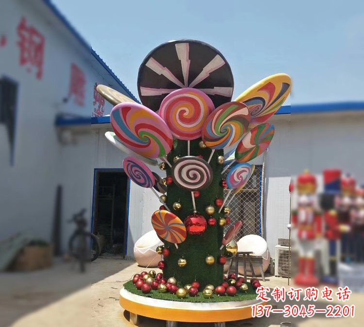 泰州玻璃钢制作的棒棒糖雕塑
