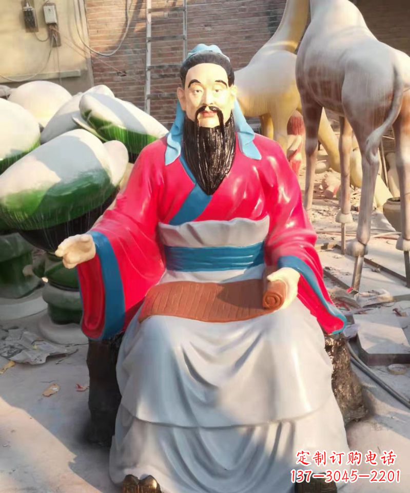 泰州玻璃钢雕刻的孔子