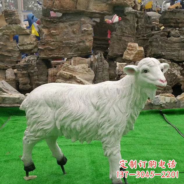 泰州玻璃钢绵羊雕塑