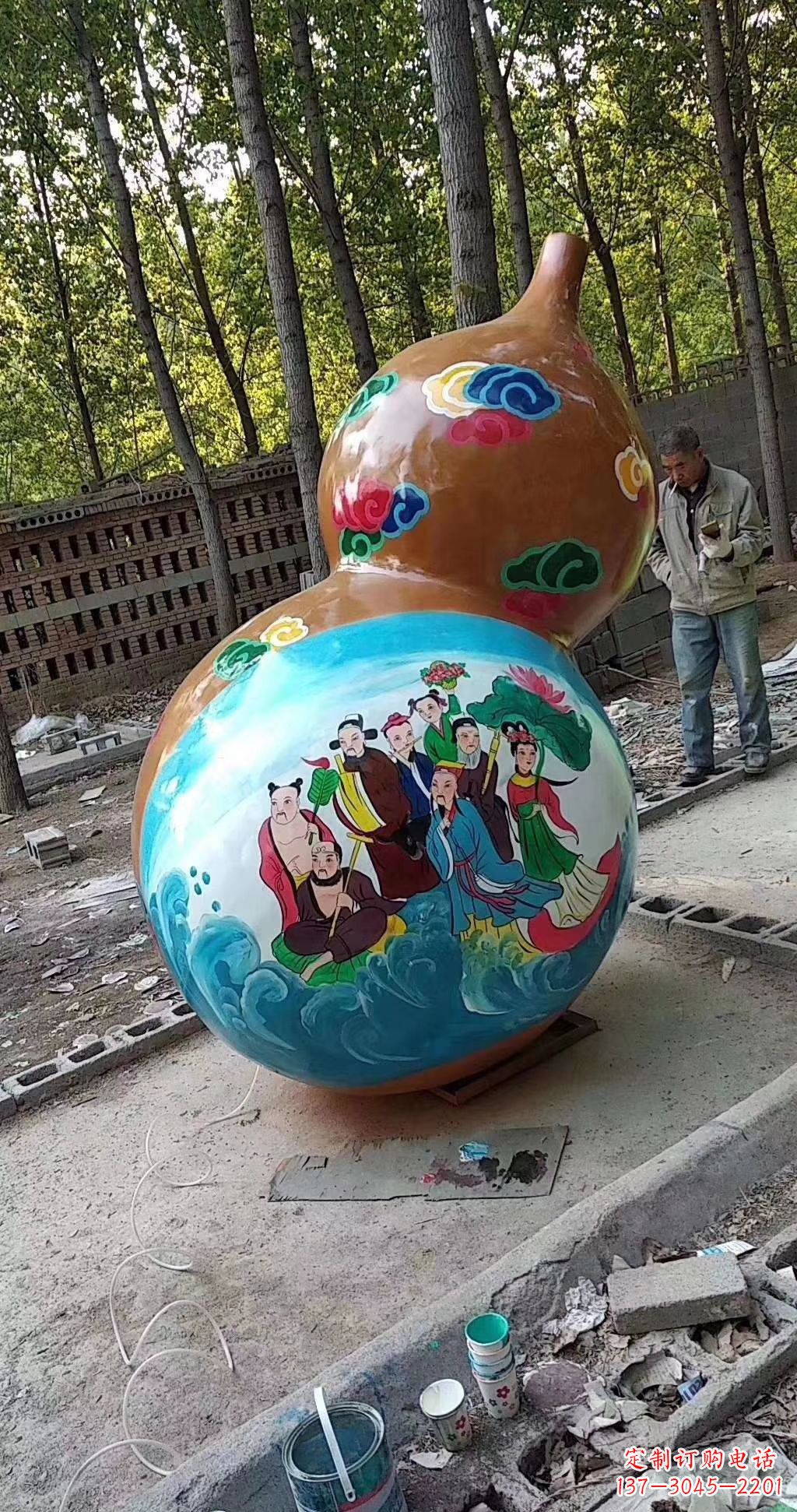泰州玻璃钢葫芦雕塑一种全新的艺术形式
