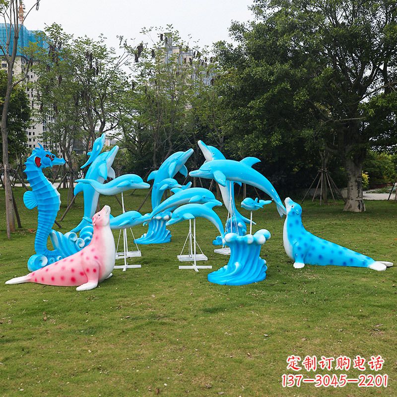 泰州玻璃钢海豚雕塑艺术的精美表现