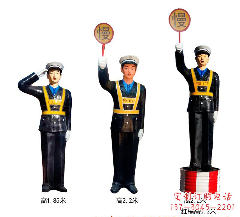 泰州玻璃钢警察雕塑象征警察的英勇