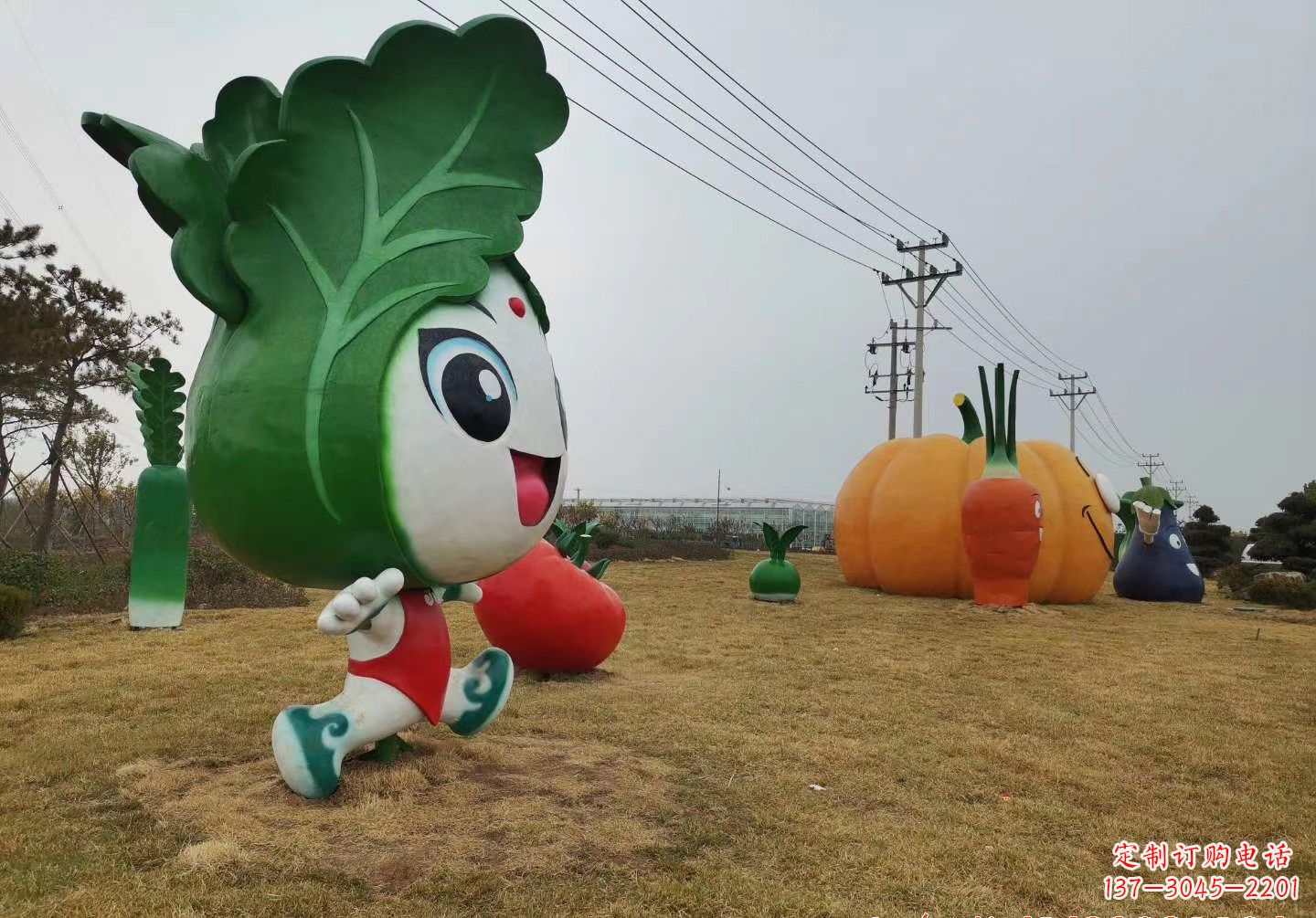 泰州玻璃钢白菜雕塑精美的艺术品